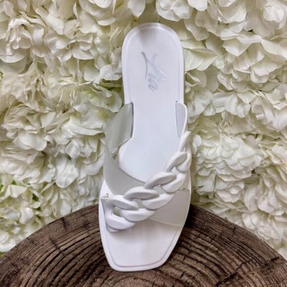 White Sandal with Detailing - Picture 1 of 1